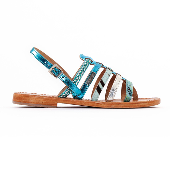 sandales bleu argent mode femme printemps été - Photo Produit 2