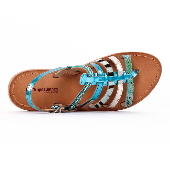 sandales bleu argent mode femme printemps été - Photo Produit 4