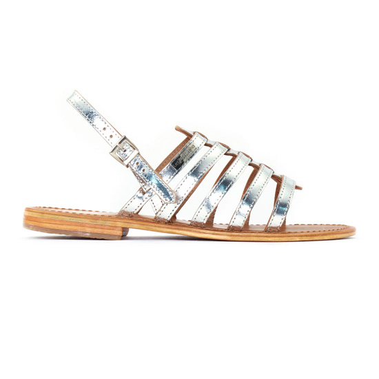 sandales gris argent mode femme printemps été - Photo Produit 2