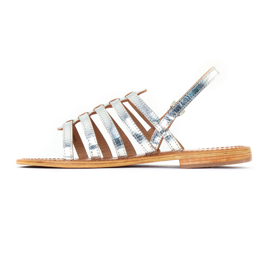 sandales gris argent mode femme printemps été - Photo Produit 3