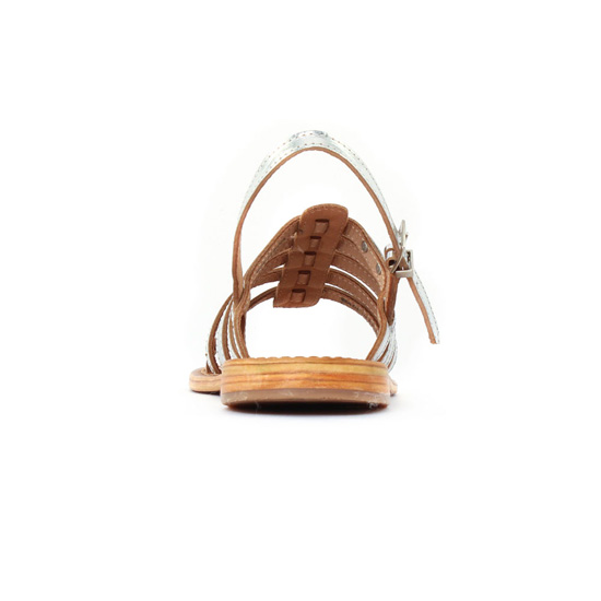 sandales gris argent mode femme printemps été - Photo Produit 7