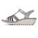 sandales compensées gris argent mode femme printemps été vue 3