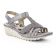 sandales compensées gris argent mode femme printemps été vue 1
