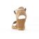 sandales compensées beige doré mode femme printemps été vue 7