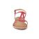 sandales rouge mode femme printemps été vue 6