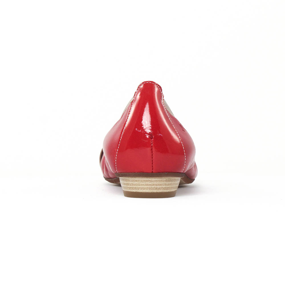 ballerines cuir rouge femme