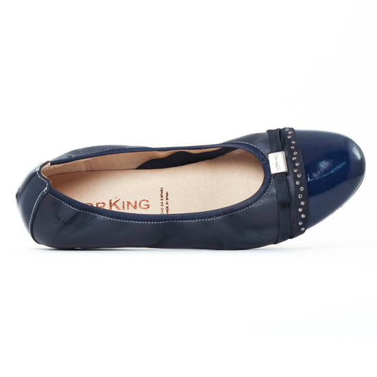 ballerines confort bleu marine mode femme printemps été - Photo Produit 4