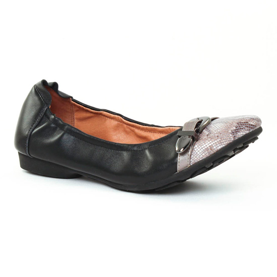 Ballerines Mamzelle Noemy Grey Noir, vue principale de la chaussure femme