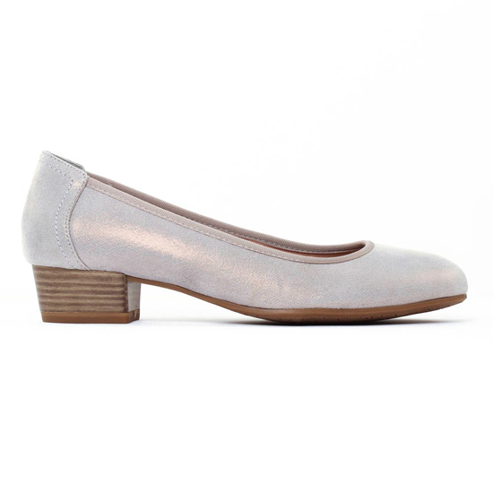 ballerines talon argent gris mode femme printemps été - Photo Produit 2