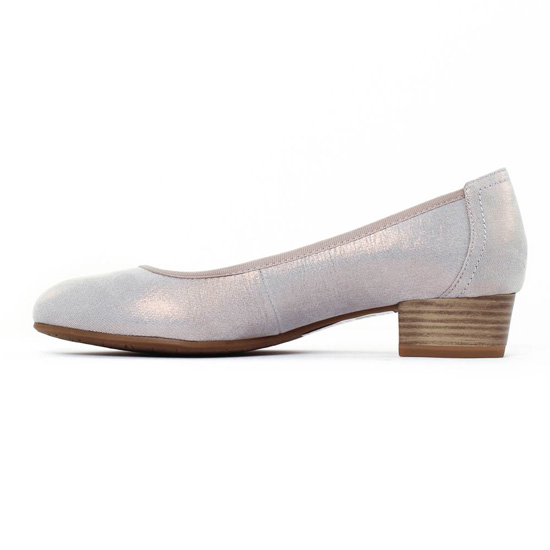ballerines talon argent gris mode femme printemps été - Photo Produit 3