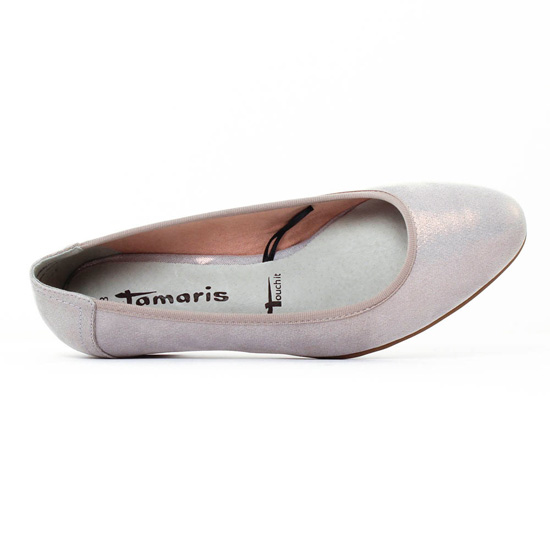 ballerines talon argent gris mode femme printemps été - Photo Produit 4