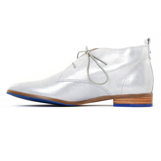 derbies gris argent mode femme printemps été - Photo Produit 3