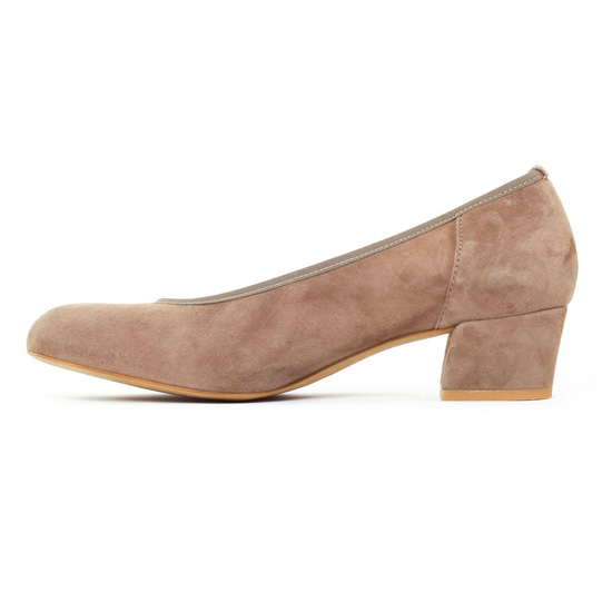 escarpins à talon carré beige mode femme printemps été - Photo Produit 3
