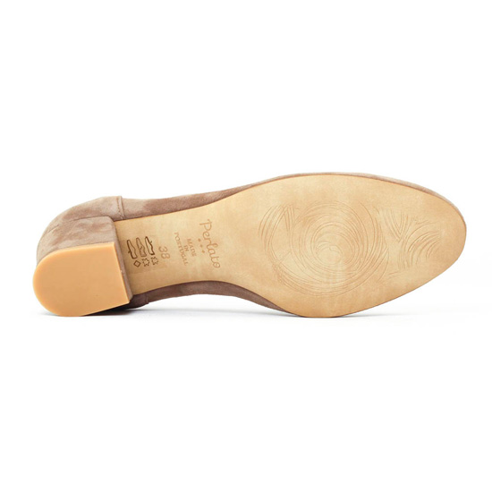 escarpins à talon carré beige mode femme printemps été - Photo Produit 5