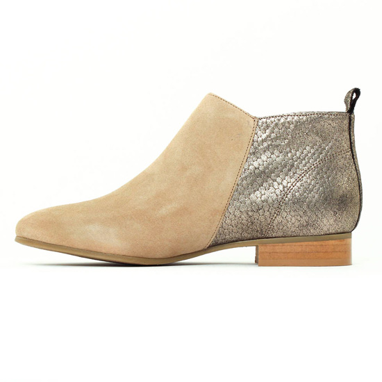 low boots python gris beige mode femme printemps été - Photo Produit 3
