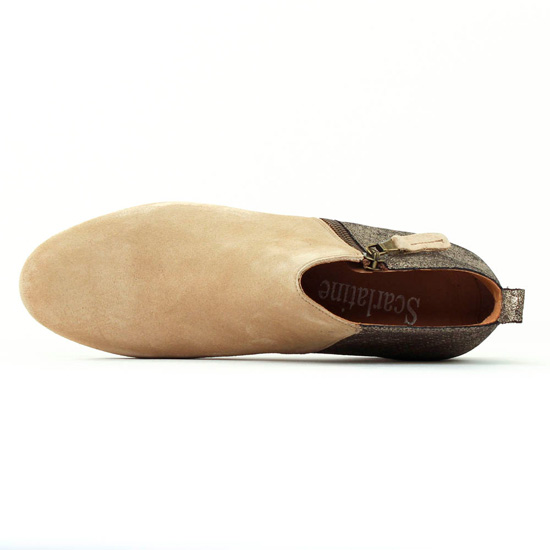 low boots python gris beige mode femme printemps été - Photo Produit 4