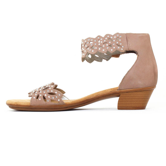 nu-pieds mauve taupe mode femme printemps été - Photo Produit 3