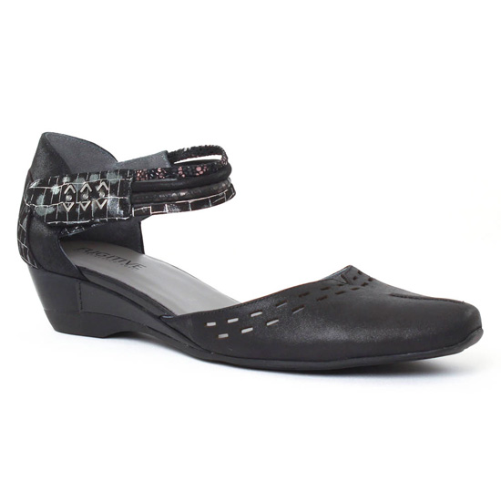 Nu Pieds Et Sandales Fugitive Seal Metal Noir, vue principale de la chaussure femme
