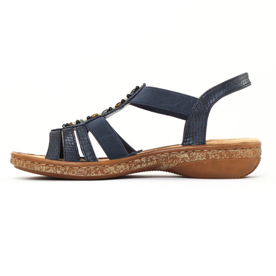 sandales bleu marine mode femme printemps été - Photo Produit 3