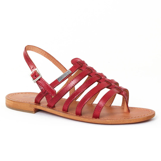 Nu Pieds Et Sandales Les Tropeziennes Heriber Rouge, vue principale de la chaussure femme