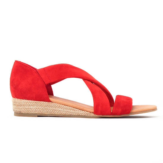 sandales rouge mode femme printemps été - Photo Produit 2