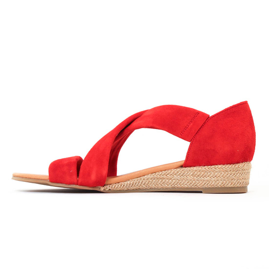 sandales rouge mode femme printemps été - Photo Produit 3