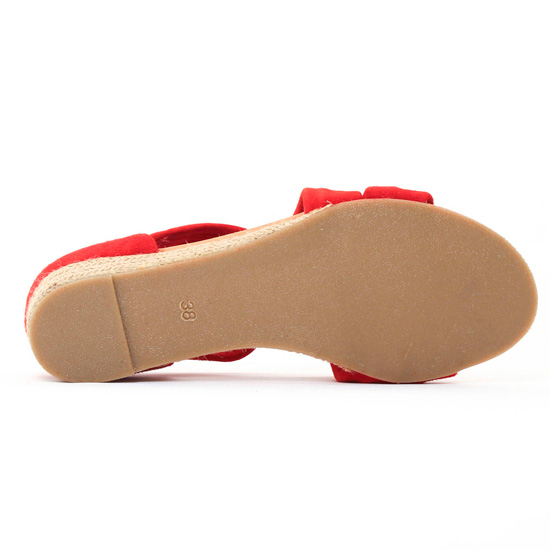 sandales rouge mode femme printemps été - Photo Produit 5