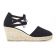 espadrilles compensées noir mode femme printemps été vue 2