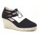 espadrilles compensées noir mode femme printemps été vue 1