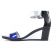 nu-pieds compensés noir blanc bleu mode femme printemps été vue 3