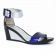 nu-pieds compensés noir blanc bleu mode femme printemps été vue 1