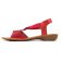 sandales rouge mode femme printemps été vue 3