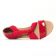 sandales vernis rouge mode femme printemps été vue 4