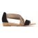 sandales semelle corde noir doré mode femme printemps été vue 2
