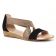 sandales semelle corde noir doré mode femme printemps été vue 1