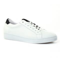 chaussure blanche avec bande noir