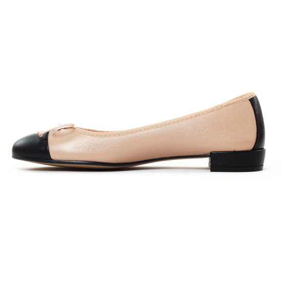 ballerines beige noir mode femme printemps été - Photo Produit 3