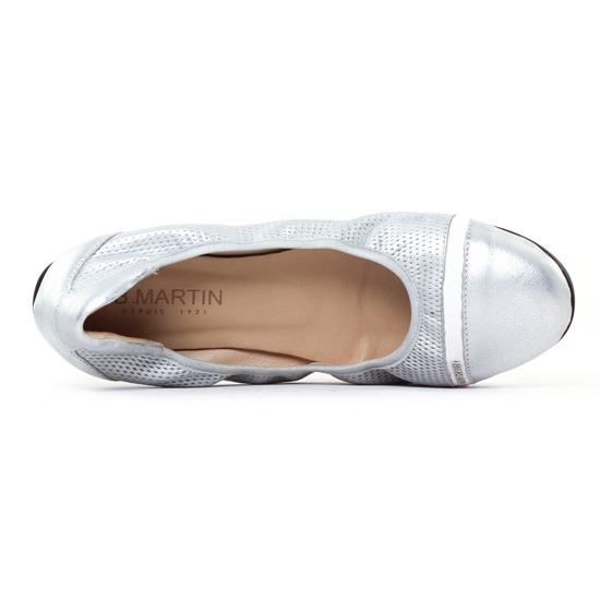 ballerines gris argent blanc mode femme printemps été - Photo Produit 4