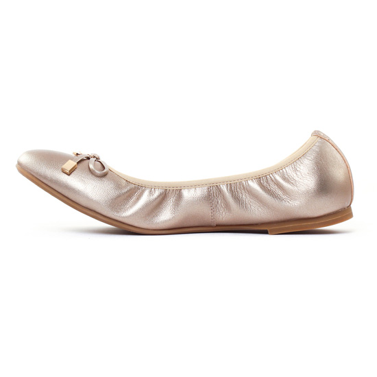ballerines or doré mode femme printemps été - Photo Produit 3