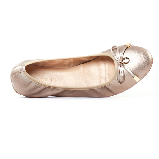 ballerines or doré mode femme printemps été - Photo Produit 4