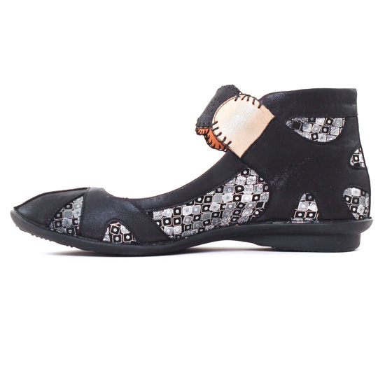 ballerines noir argent mode femme printemps été - Photo Produit 3