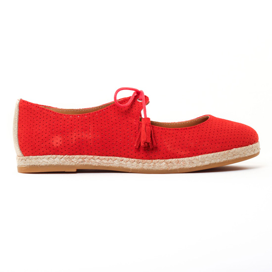 ballerines rouge mode femme printemps été - Photo Produit 2