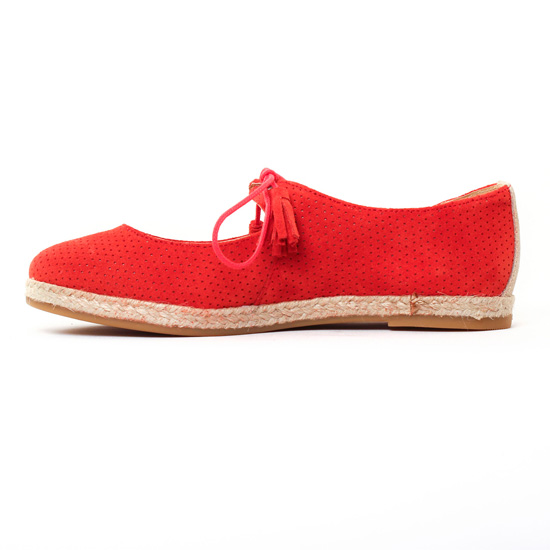 ballerines rouge mode femme printemps été - Photo Produit 3