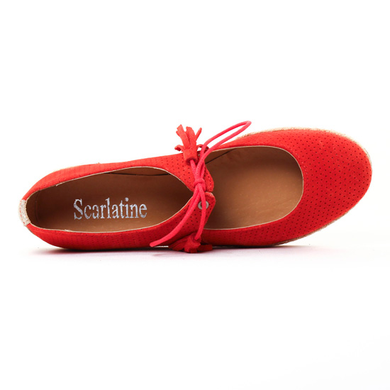 ballerines rouge mode femme printemps été - Photo Produit 4