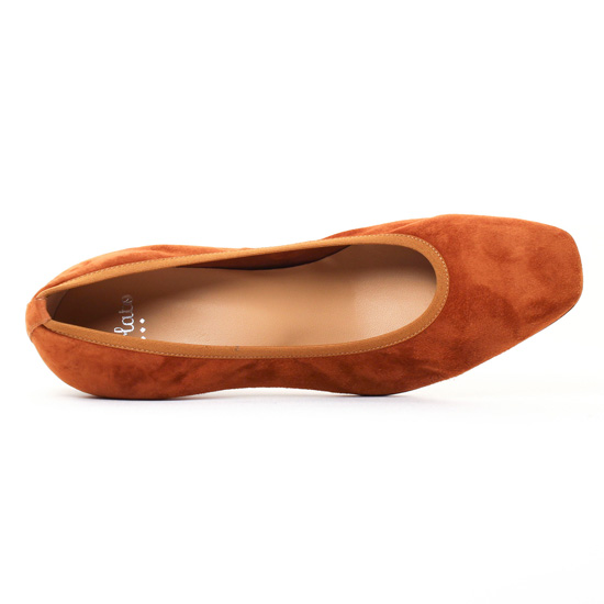 Perlato 9692 Camel ballerine talon marron printemps ete chez TROIS PAR 3