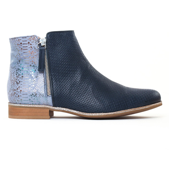 boots bleu marine mode femme printemps été - Photo Produit 2