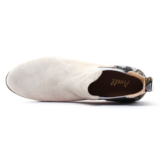 boots élastiquées beige mode femme printemps été - Photo Produit 4