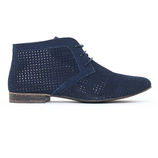 bottines à lacets bleu mode femme printemps été - Photo Produit 2