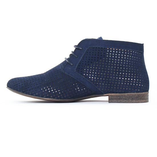 bottines à lacets bleu mode femme printemps été - Photo Produit 3