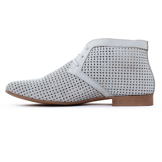 bottines à lacets gris mode femme printemps été - Photo Produit 3
